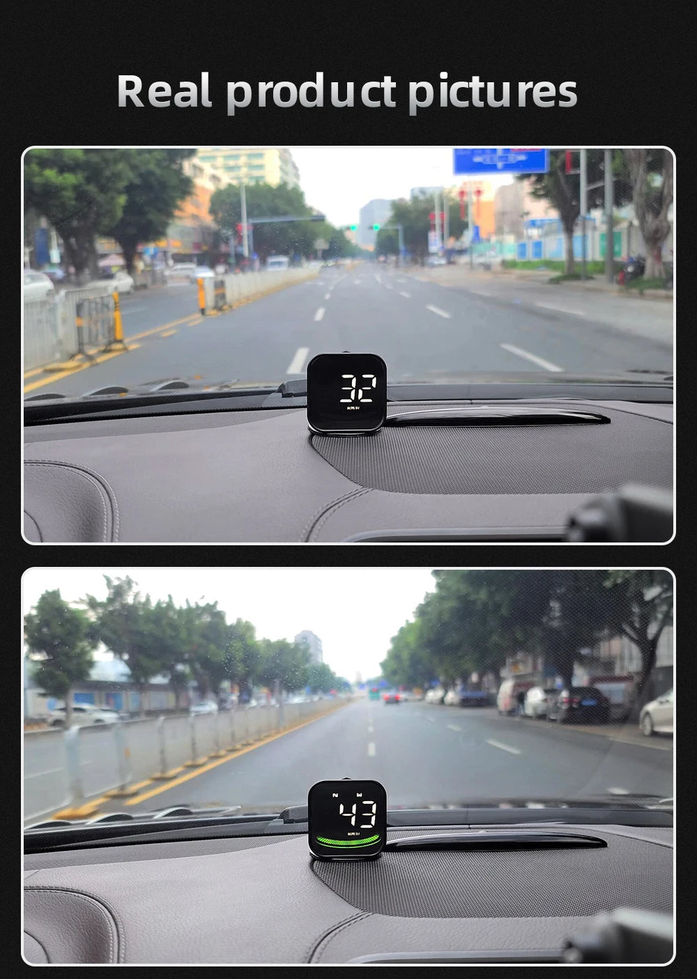 AD G4 GPS Smart Gauge Head Up Display LED Auto Speedometer With Alarm Reminder KMH MPH Compass  Car Accessories for All Car