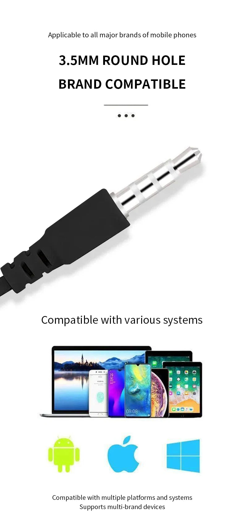 Universal In-ear Wired Earphone High Quality Headset 3.5mm Earbuds In-ear For Smartphone Computer Headphone Built-in Microphone