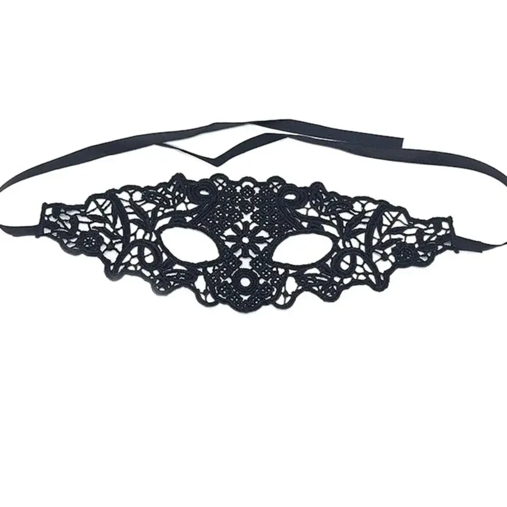 Halloween Makeup Masquerade Sexy Black Lace Mask Party Hollow Half Face Eye Mask Cosplay Prom Props Nightclub Dance Masks