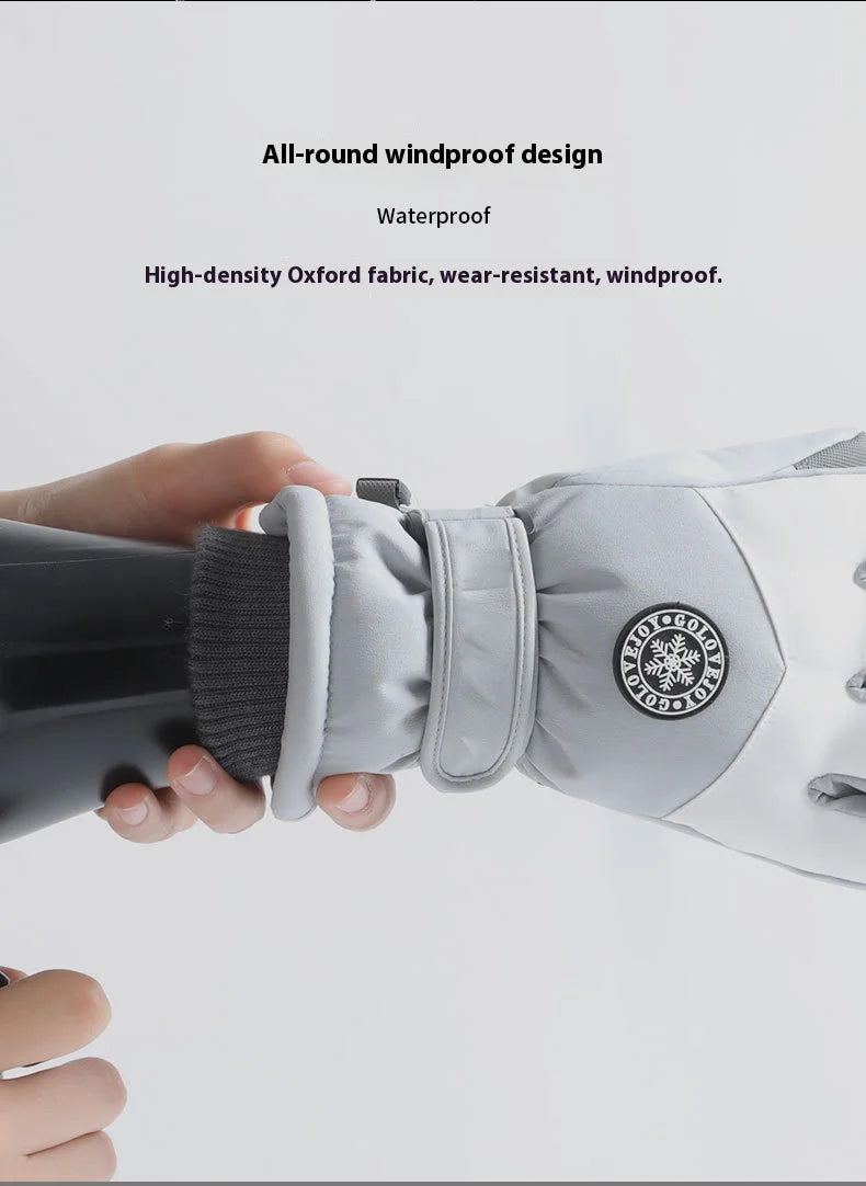 Winter Cycling Gloves Non Slip Touch Ski Gloves Snowboard Accessories Waterproof Pocket Warm Men's and Women's Gloves