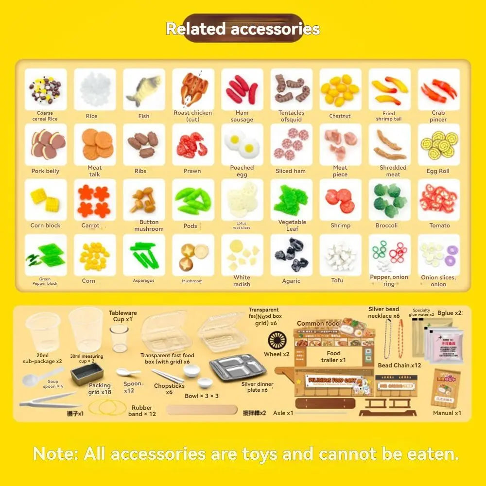 3D Pretend Play Kitchen Toys DIY Creative Cooking Interactive Toys Funny Reusable Mini Fast Food Model Toy Toddlers Girls Boys
