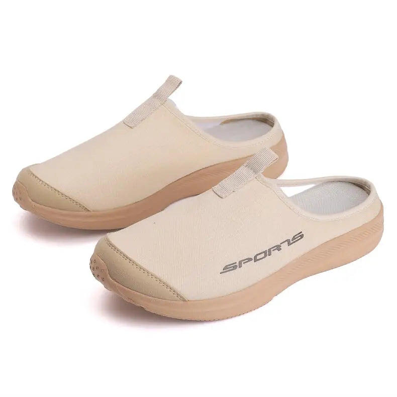 Men Half Slippers Casual Sneakers Soft Sole Support Shoes Lightweight Comfortable Breathable Outdoor Sports Skateboarding Shoes