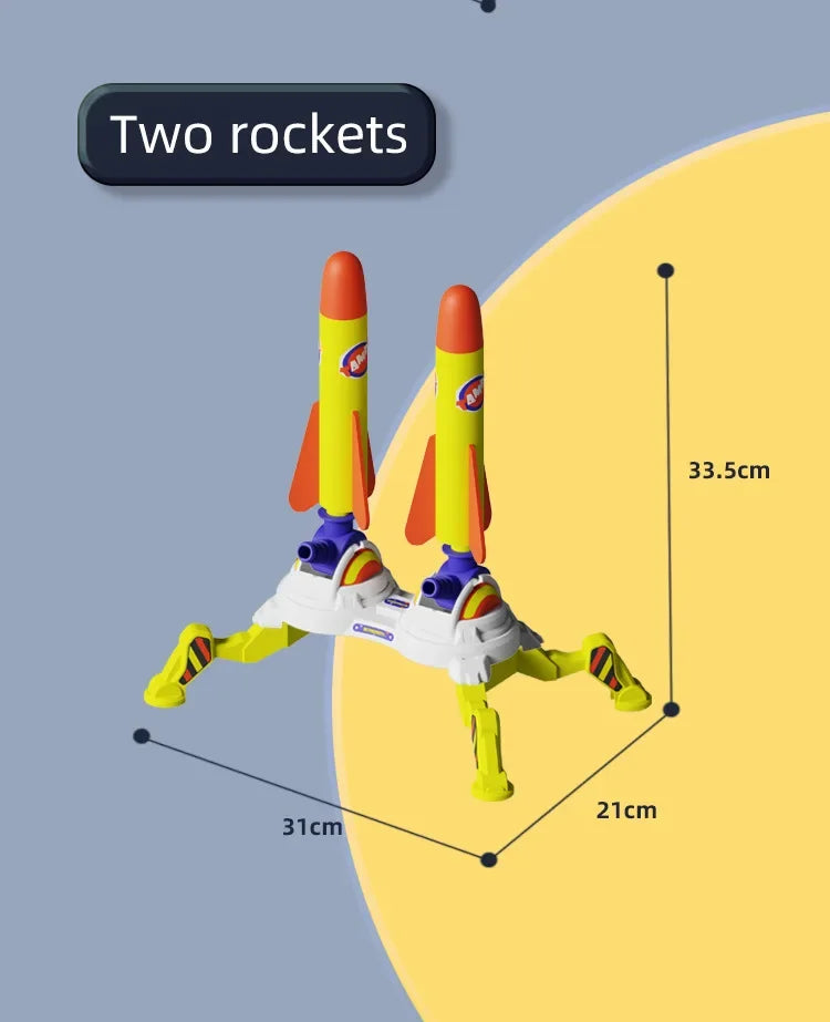 Kid Air Rocket Foot Pump Launcher Toys Sport Game Jump Stomp Outdoor Child Play Set Toy Pressed Rocket Launchers Pedal Games Toy