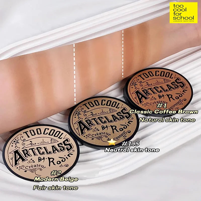 K-Beauty Matte Powder Contour Palette，with Brush, Light, Smooth, Velety Texture ,With mirror, Slimming Facial, Natural Gradation