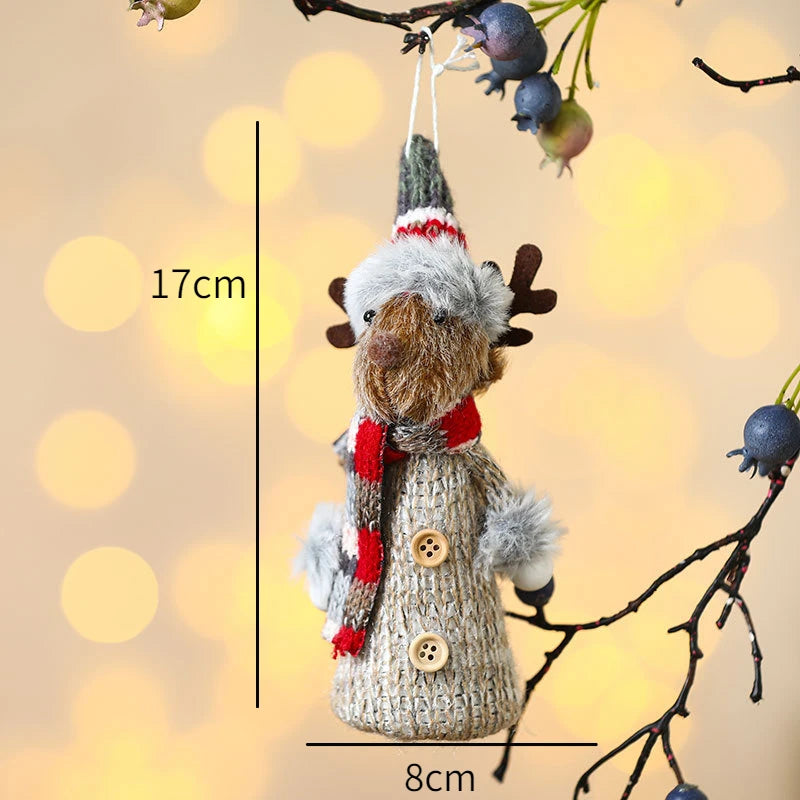 New Year 2022 Christmas Tree Decorations Cute Dolls Pendant Navidad 2021 Home Decor Christmas Tree Ornaments Xmas Gift