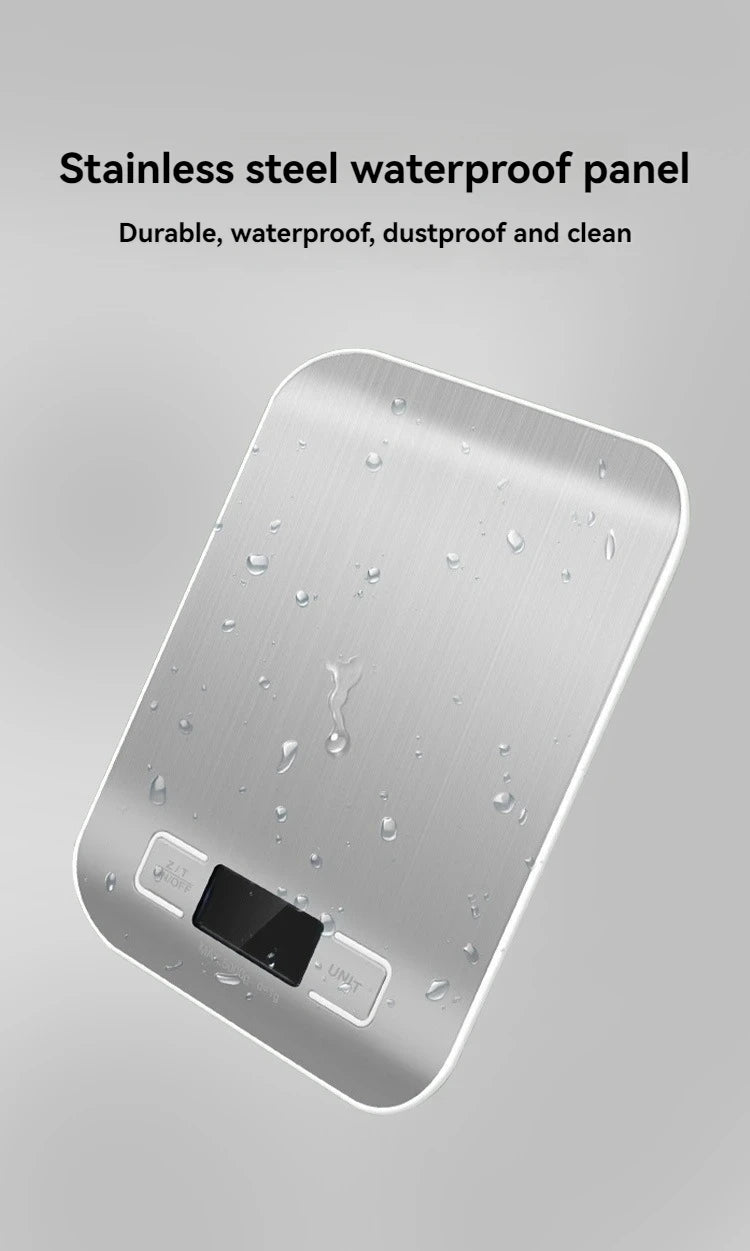 Electronic Digital Kitchen Scale  LED Display 10kg 5kg/1g Stainless Steel Panel Scales Home Jewelry Food Snacks Weighing Tools