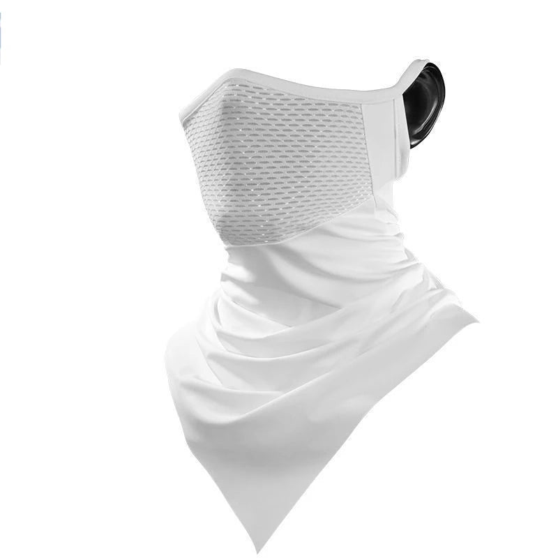 Summer Men Mask Full Face Bicycle Neckerchief Cycling Bandana UV Protection Mask Breathable Ice Silk Outdoor Hanging Ear Scarf