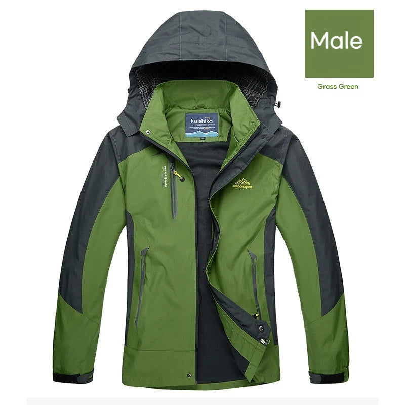 Camping Hiking Jacket Men Autumn Outdoor Sports Coats Climbing Trekking Windbreaker Travel Waterproof Jackets Black