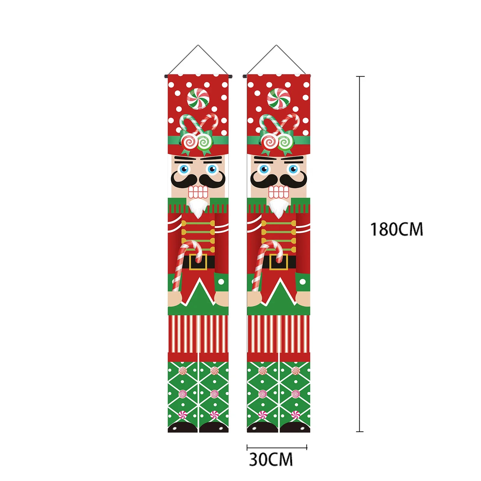 New Christmas Nutcracker King Series Couplets New Year's Party Soldiers Porch Atmosphere Decoration Door Curtains Flag Hangers