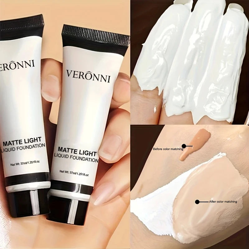 Halloween Dark Makeup Matte LipstickWhite Liquid Foundation Face Body Painting Base for Cosplay Mardi Gras Carnival Natural Look