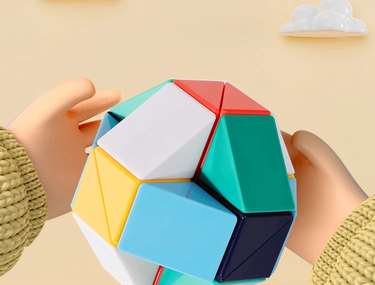 3D Puzzle Fidget Toys Transformable Cube Kid Education Toys Cubo Magico 24-72 Segments Magic Rule Snake Speed Cubes Toys for Kid