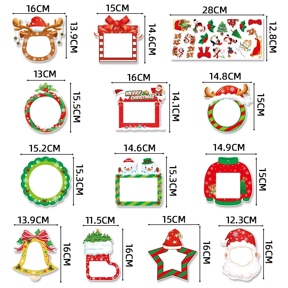 Christmas photo frame decoration, winter birthday holiday decoration, Christmas and New Year DIY hanging decoration