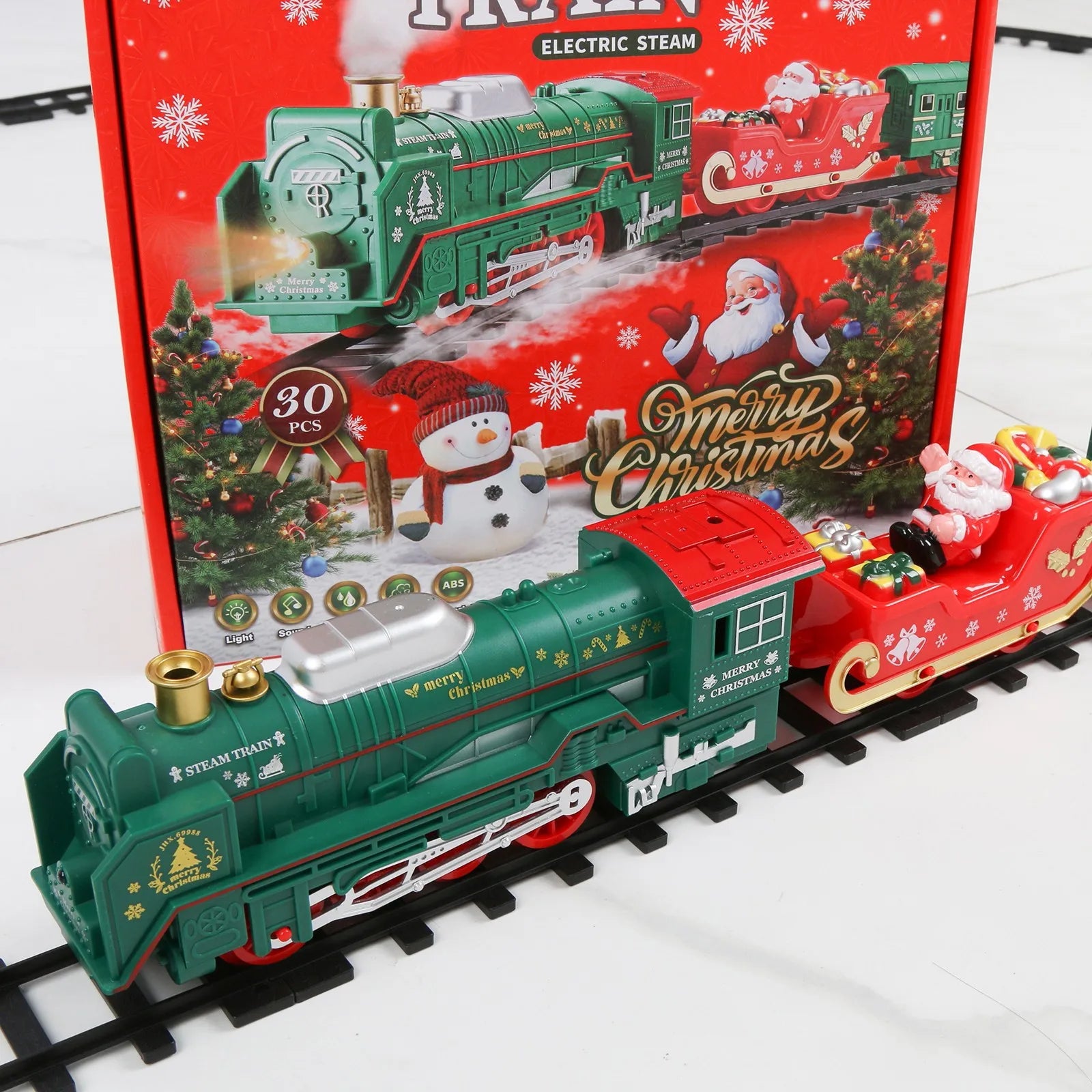 Christmas Train Toys Christmas Realistic Electric Train Set Toys Safe For Kids Gift And Party Home Xmas Tree Decoration