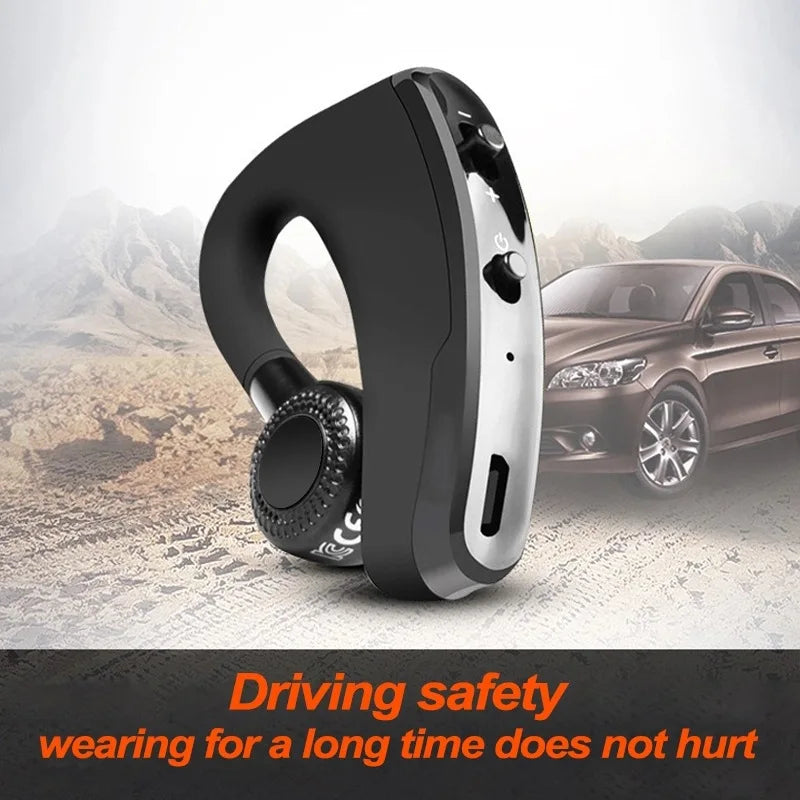 Wireless Earphones One Ear Bluetooth Headphones V9 TWS In-Ear EarHooks HiFi Mini Handsfree Car Calls Headset With Microphone