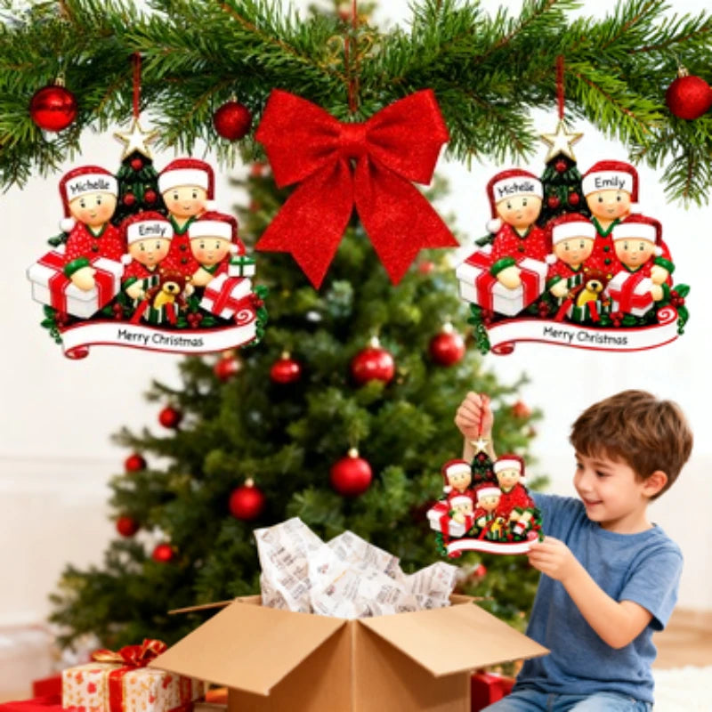 Christmas Tree Hanging Decorations DIY Personalised Navidad Ornaments For Home Xmas Decor New Year 2025 Gifts Crafts