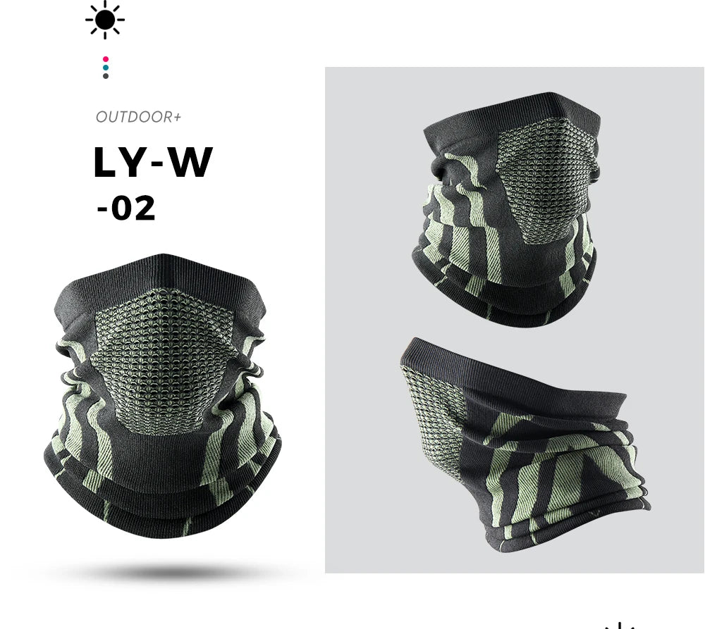 Winter Ring Tube Soft Bandana Mask Neck Gaiter Scarf Skiing Snowboard Windproof Half Face Cover Warmer Scarves Hood Women Men