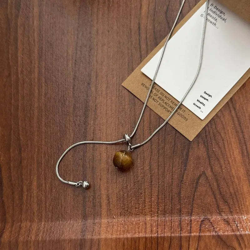 For Women Adjustable Chain Sweater Accessories Fashion Jewelry Stainless Steel Pearls Long With Baroque Pearls Necklace