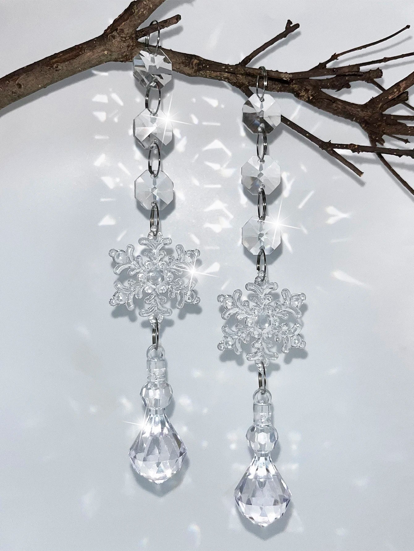 Outdoor Christmas Decoration Pendants, Curtains, Door Curtains, Home, Wedding Decor, Christmas Tree, Patio, 12Pcs