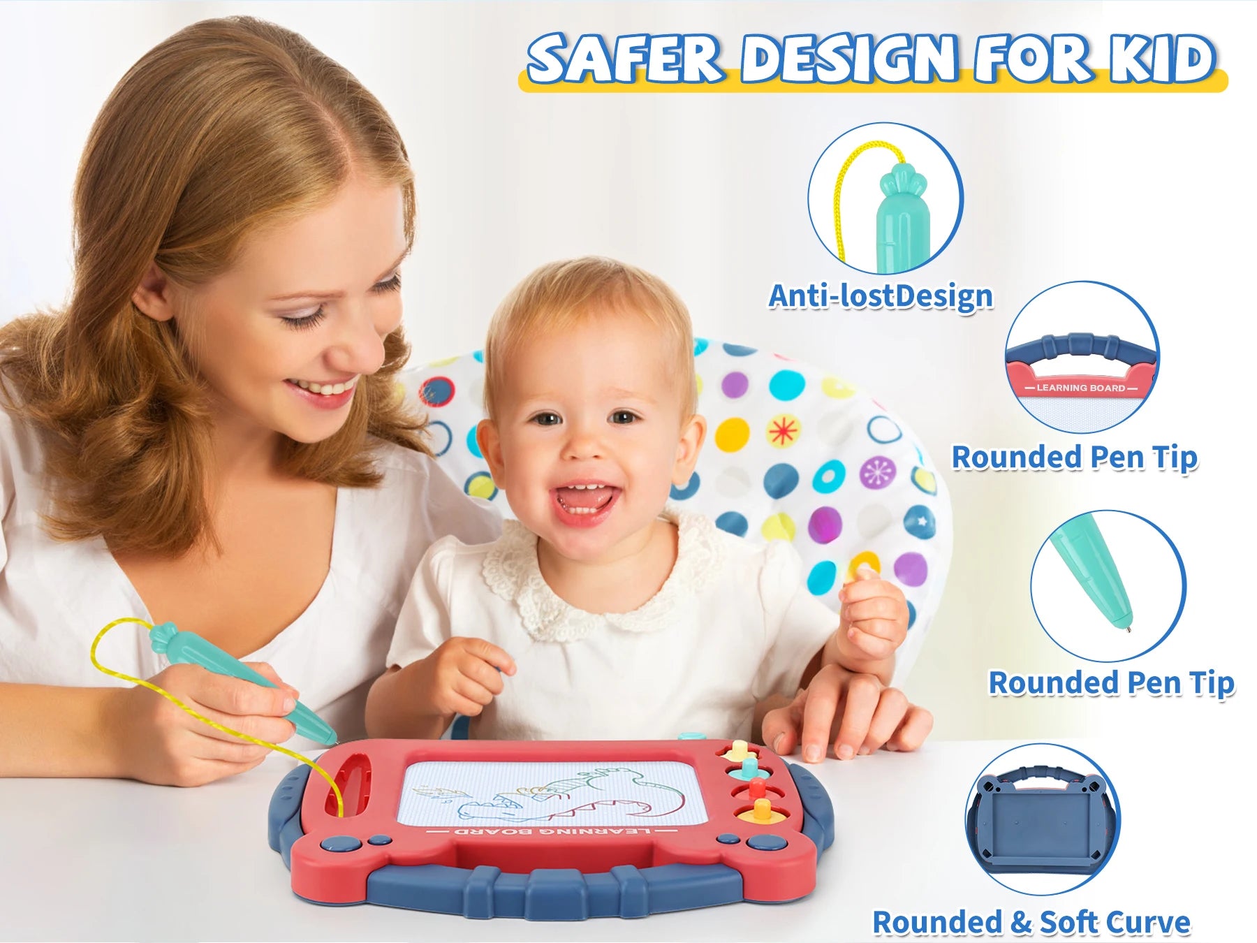 Kid Magnetic drawing board toys toddler graffiti board infant writing board suitable for boys and girls birthday Christmas gifts