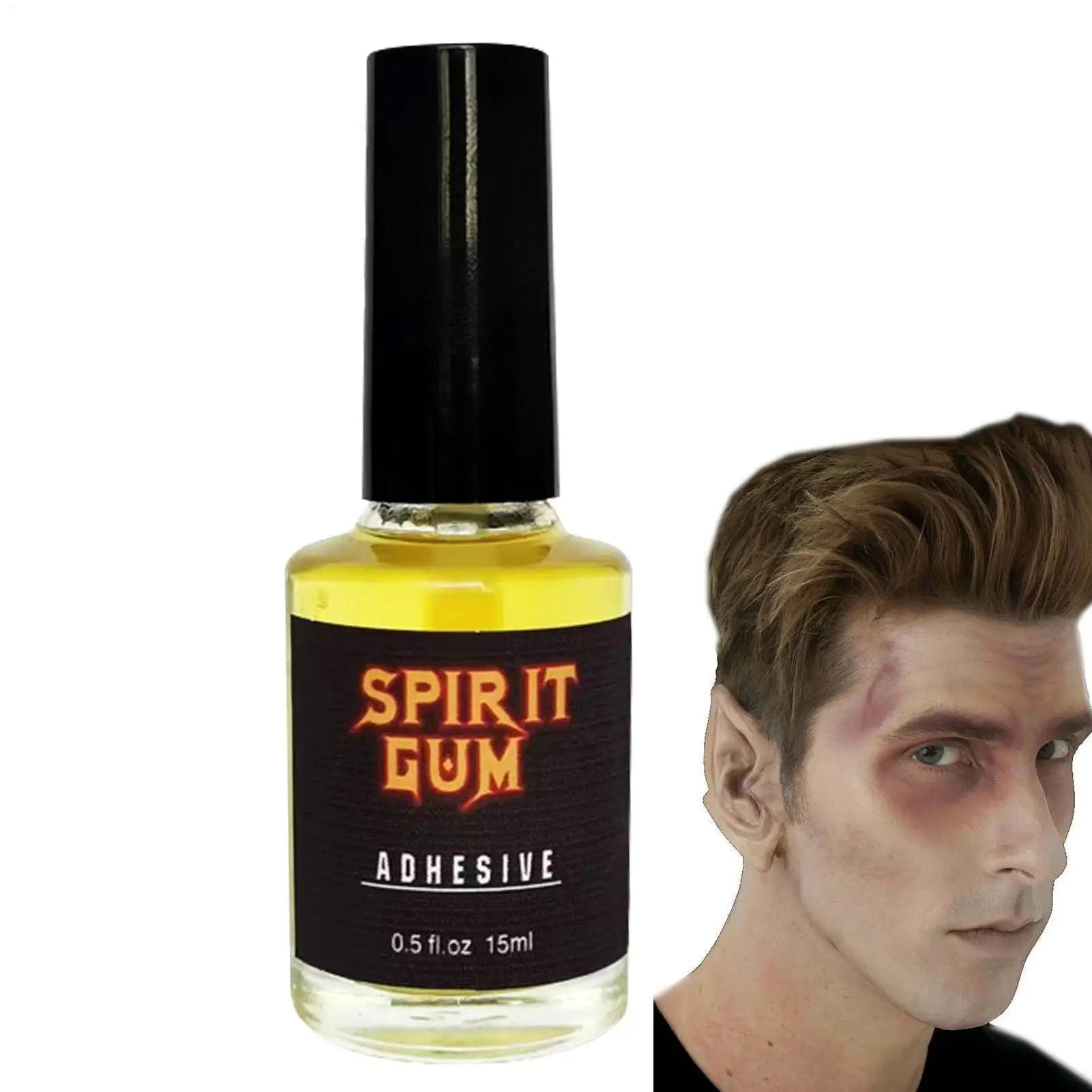 Halloween Makeup Glue Special Effect Makeup,Face Body Paint, Makeup Spirit Gum, English Version 15ml (transparent Bottle)