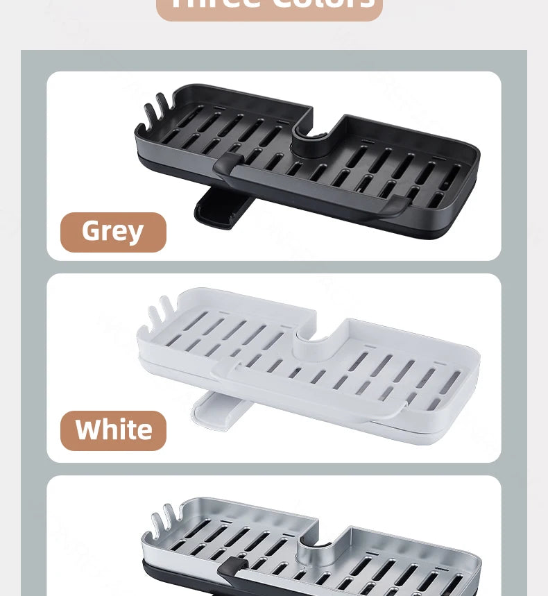 Kitchen Faucet Rack  Kitchen Accessories Sponge Storage Rack Kitchen Sink Rack Holder Dishcloth Towel Rack Filter Basket