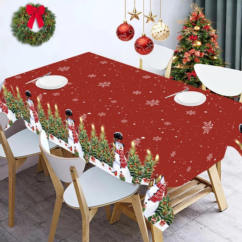Christmas PE Tablecloth Merry Christmas Decoration For Home 2025 Navidad Kerst Xmas Decor Noel Kerst Happy New Year Gift 2026