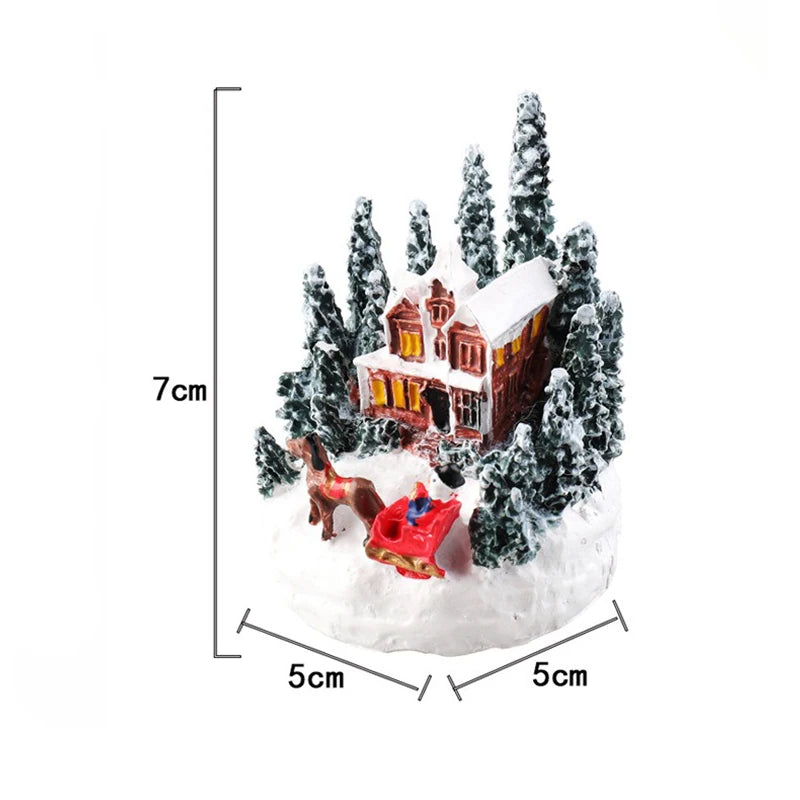 Christmas Decorations  LED Night Lights Luminous Micro Landscape House Children's Creative Gift Christmas New Year Ornaments