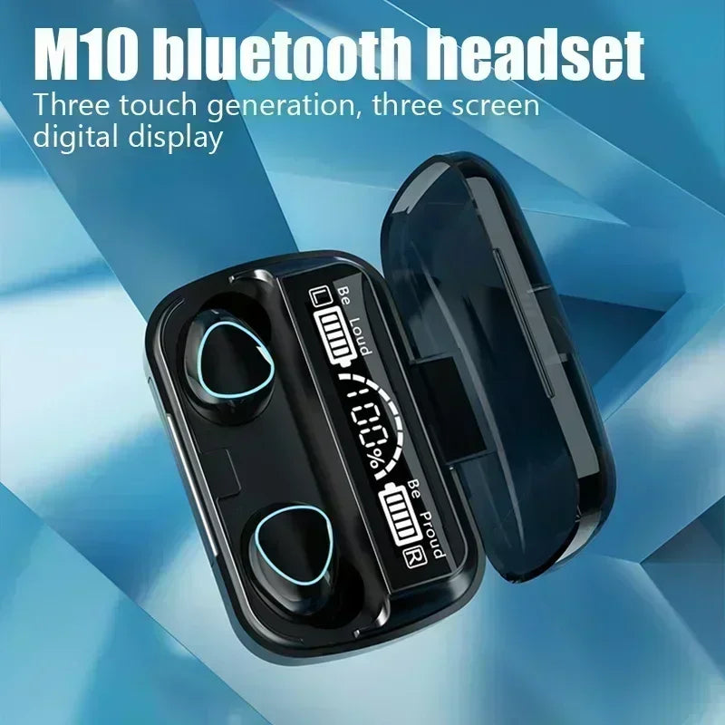 Wireless Bluetooth Headphones Handfree Dispay Bluetooth Earphones HiFi Stereo Music Wireless Earbuds Waterproof Gaming Headset