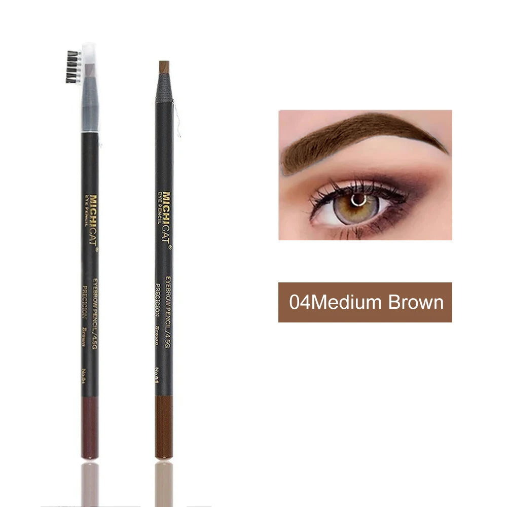 1PC Eyebrow Pencil Waterproof Microblading Eyebrow Pen Tint Tattoo Eyebrows Makeup 6 Colors Natural Long Lasting Eye Brow Pencil