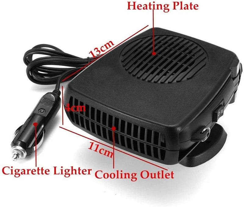 Car Defroster Heater Cooler 200W Portable Vehicle Heating Cooling Fan Windshield Electric Demister Mini Air Conditioner