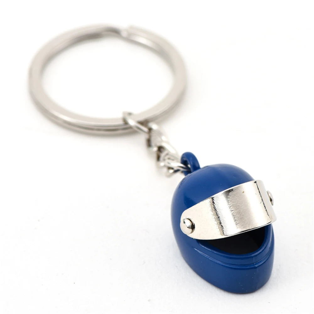 New Motorcycle Helmets Key Chain For Women Men Cute Safety Helmet Car Keychains Bags Accessories Key Ring Gift Jewelry