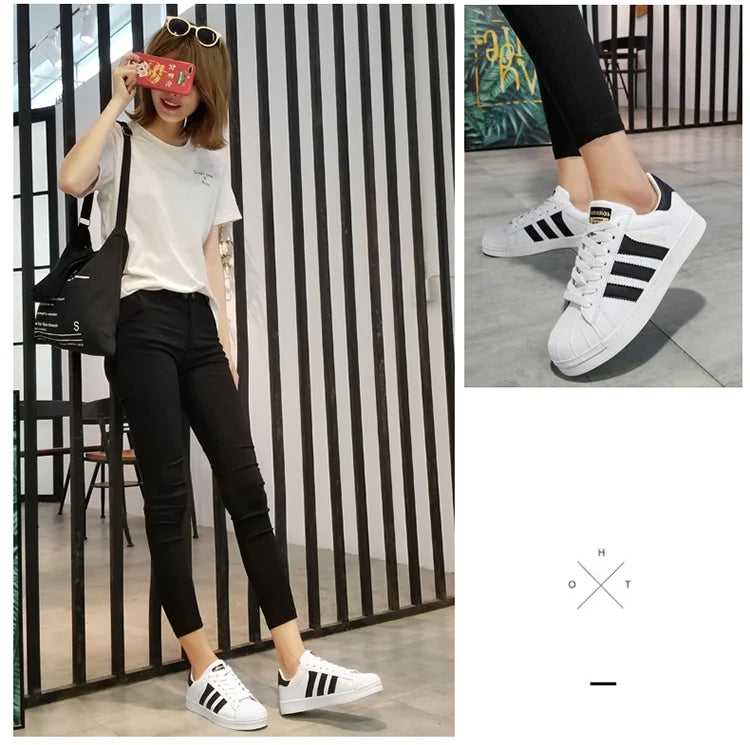 Couple Boardshoes Simple Basics Versatile Comfy Casual Light Walking Shoes New Hot Selling Men Women Student Little White Shoes