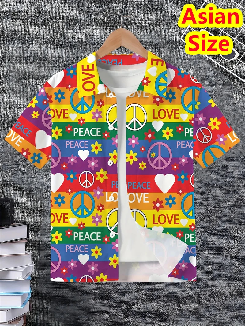 Abstract Men's Shirts Streetwear Beach Male Shirt Short Sleeve Cool Skull 3d Hawaiian Shirt Man 2025 New Tops Women Hip Hop Tops