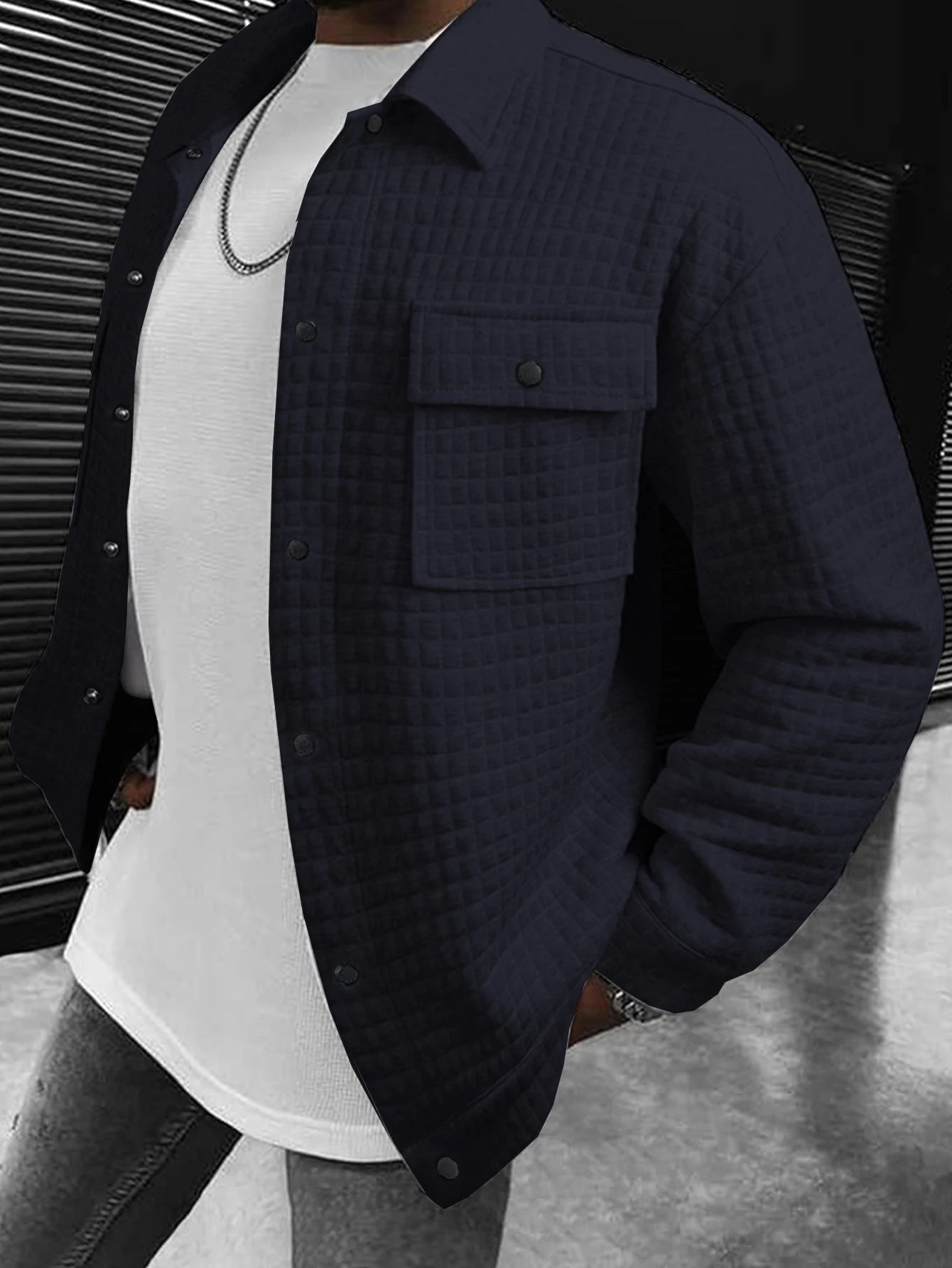 Men's Casual Plaid Jacket Coat Fashionable Outerwear Design Versatile Style Suitable for Leisure & Formal Occasions