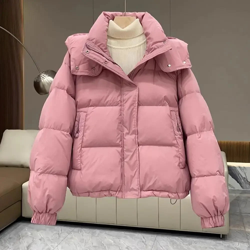 Women 2025 New Winter Jacket Casual Loose Down Coat Oversize Hooded Warm Soft Cotton Puffer Snow Wear Jackets