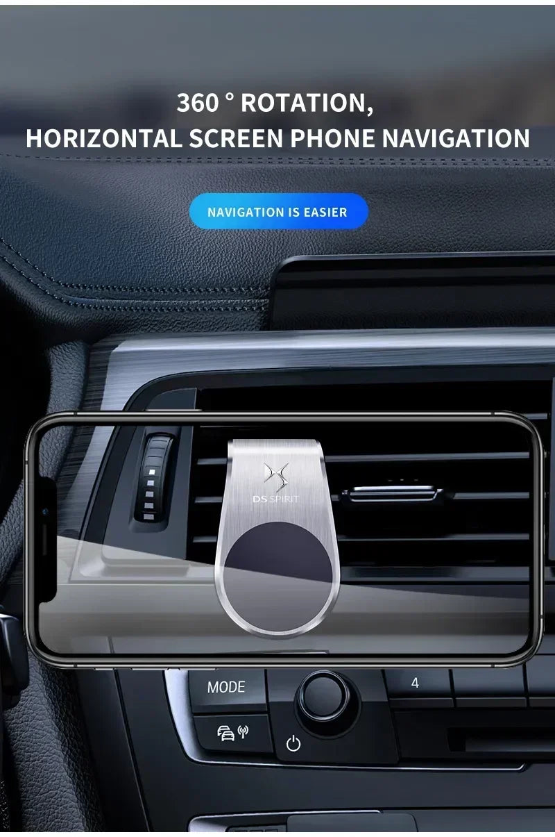 Car Magnetic L-shaped Car Dedicated GPS Phone Holder Emblem For DS SPIRIT DS3 DS4 DS4S DS5 5LS DS6 DS7 WILD RUBIS DIVINEDS