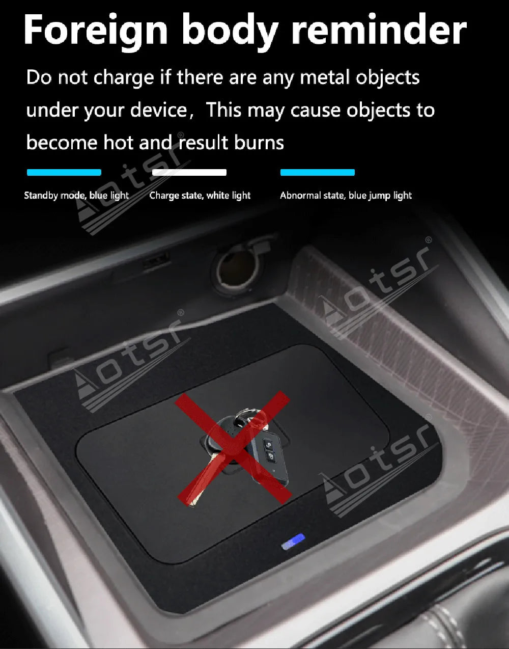 For Geely Emgrand 4th generation 2022 to 2023 Center Console Accessories Charging Pad Car Smart Accessories Module