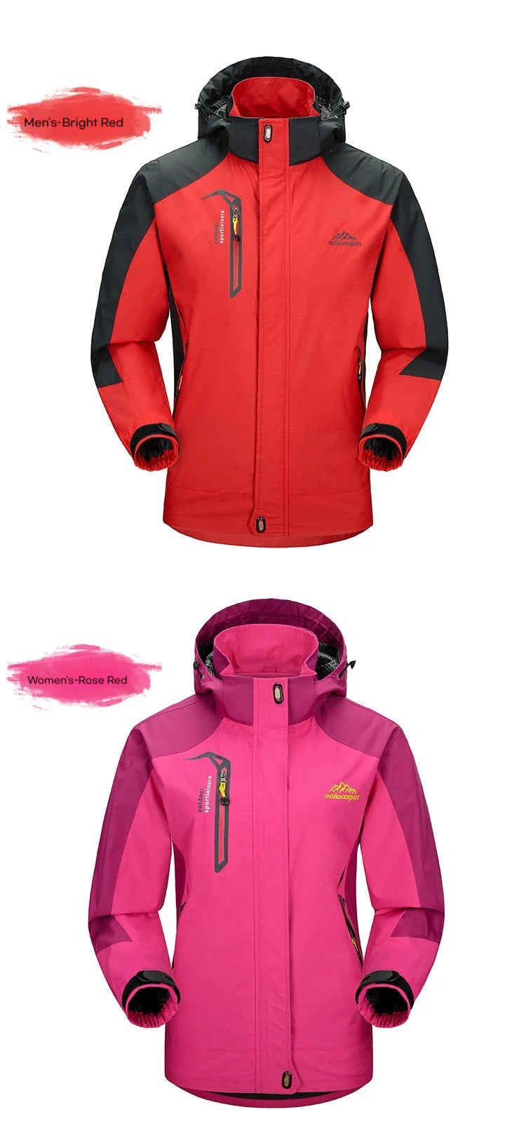 Camping Hiking Jacket Men Autumn Outdoor Sports Coats Climbing Trekking Windbreaker Travel Waterproof Jackets Black