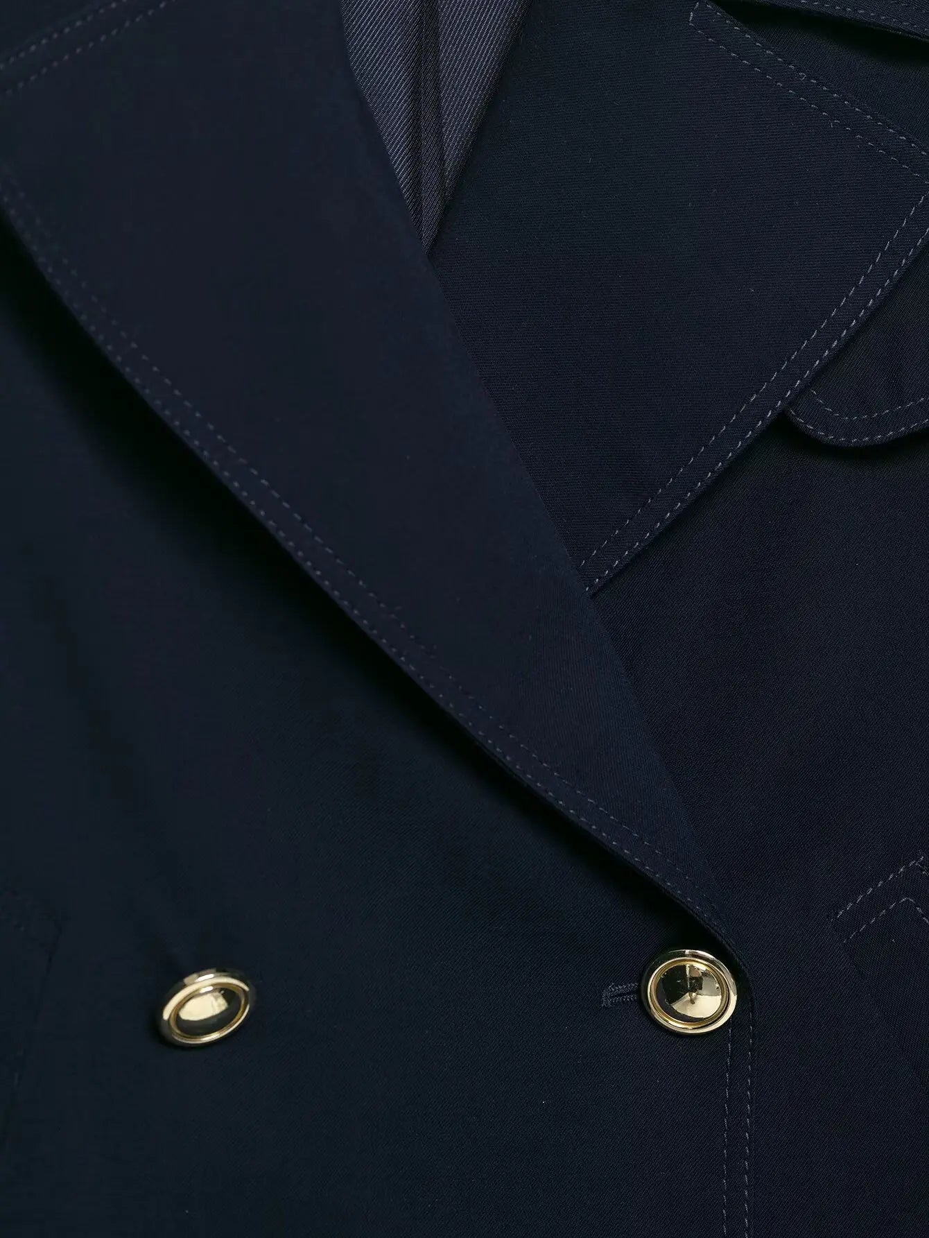 Women's Fashion Coats Solid Turn-Down Collar Long Sleeves Pockets Double-Breasted Female Autumn High Street Jackets