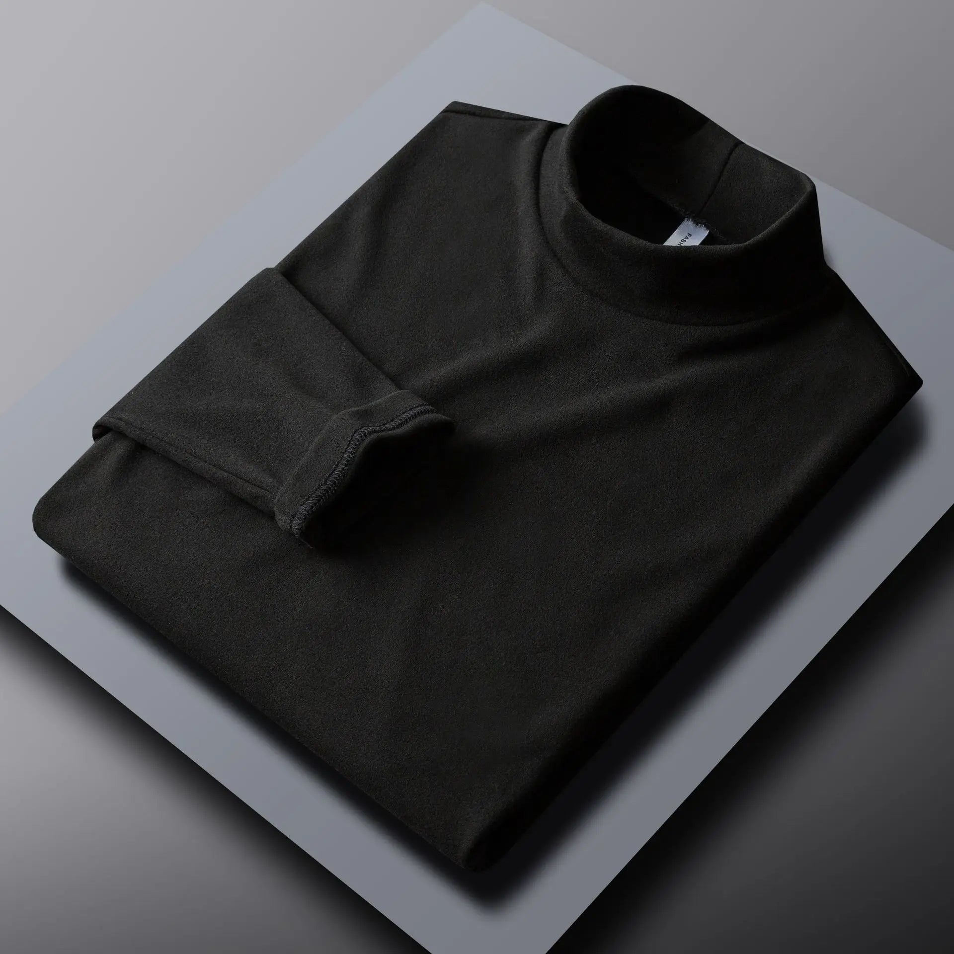 Men's Solid Color Turtleneck T-Shirt For Male Autumn Spring Casual Long Sleeve Basic Bottoming Shirt For Men Slim-Fit Tops