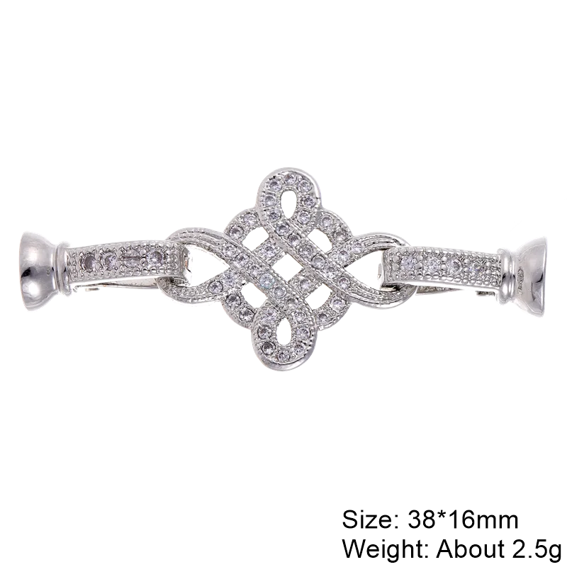 Juya 18K Gold Silver Plated Wedding Decorations Connect Fastener Closure Clasps Accessories For DIY Beads Pearls Jewelry Making