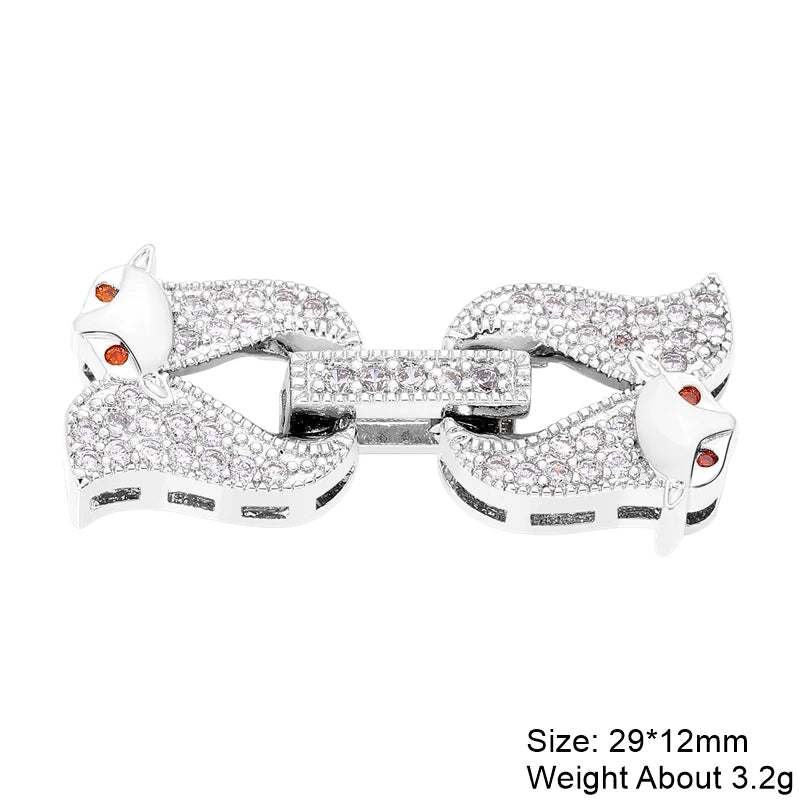 Juya 18K Gold Silver Plated Wedding Decorations Connect Fastener Closure Clasps Accessories For DIY Beads Pearls Jewelry Making