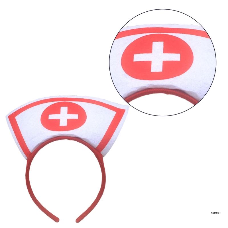 Halloween Nurse Hat Hair Hoop Party  Headband Hairband Headwear Costume