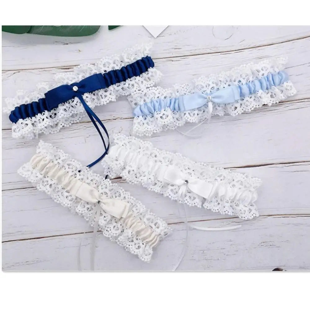 Women Girls Costume Accessories Bridal Garter Wedding Accessories Bow Lace Garter Leg Loop Leg Ring New Fashion