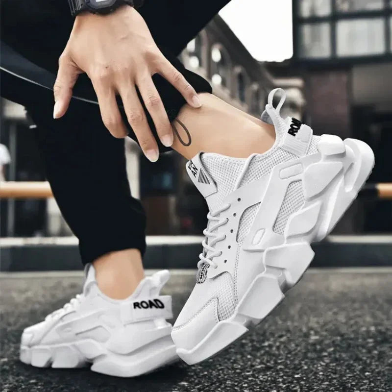 Sneakers for Men Autumn Breathable Casual Shoes Outdoor Lightweight Platform Fashion Elastic Socks Low Top Vulcanized Shoes 2024