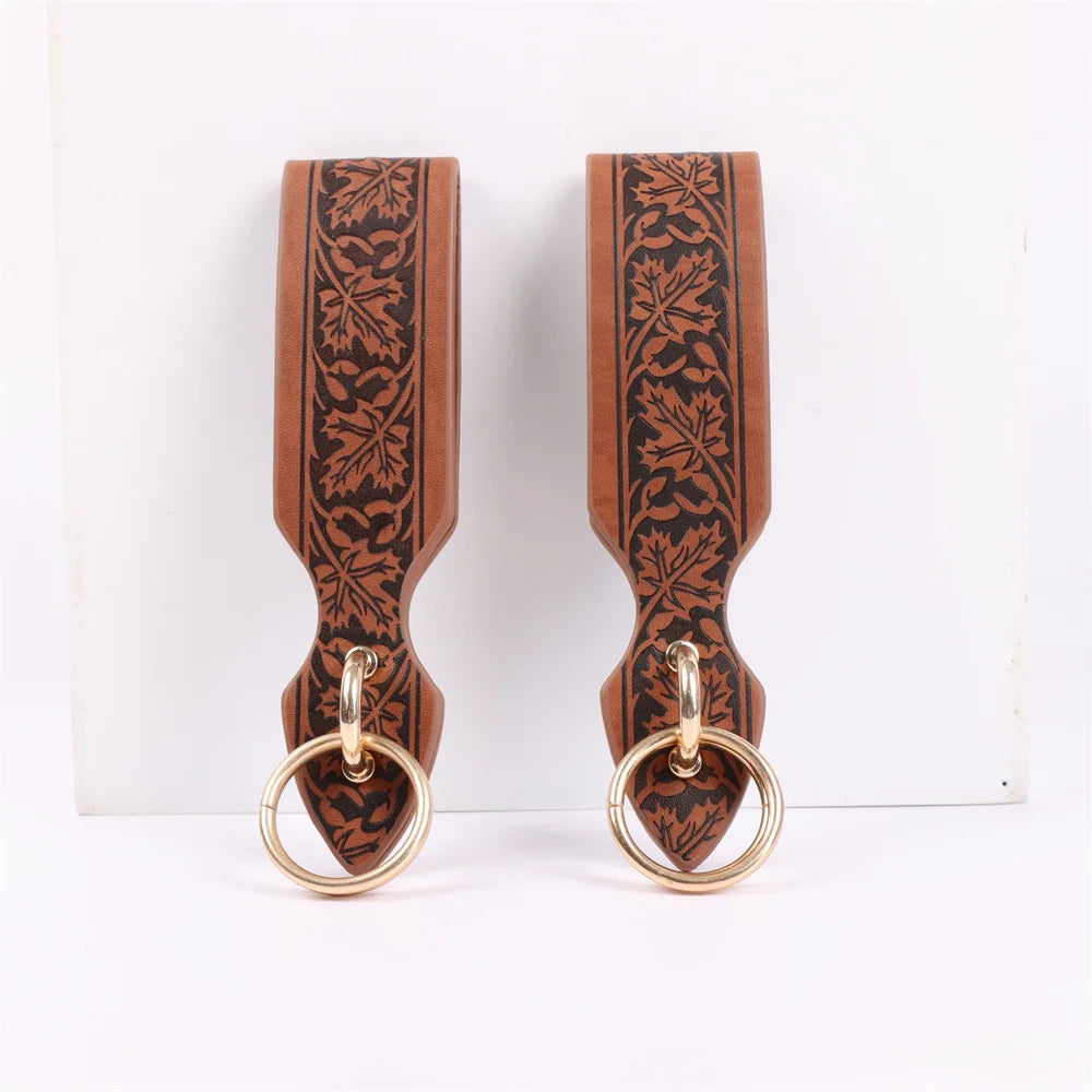 Women's Renaissance Belt Accessories Medieval Fair Hiking Skirt Accessories Hiking PU Leather Skirt Clips Role Play Accessories