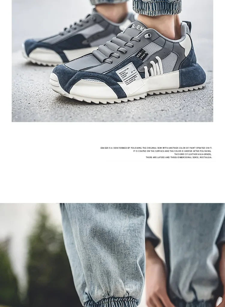 Shoes for Men Casual Sports Trend Designed Personality Elastic Band Vulcanized Shoes Men Sneakers Comfortable Breathable Shoes