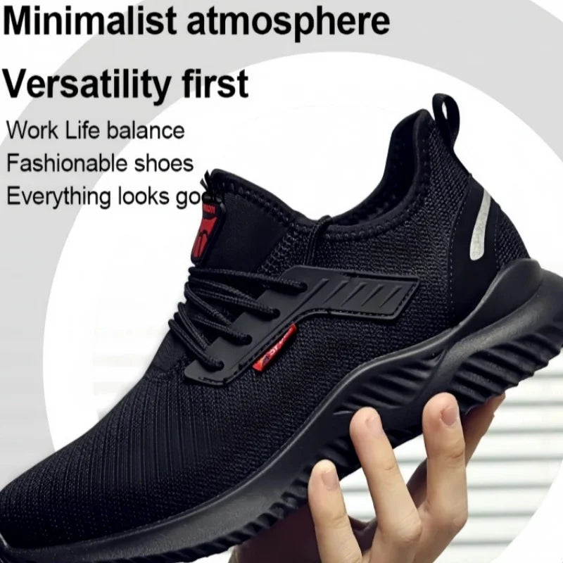 Work sports shoes Steel toe shoes Men's safety shoes Puncture-proof work shoes Boots Fashion durable shoes Safety protective sho