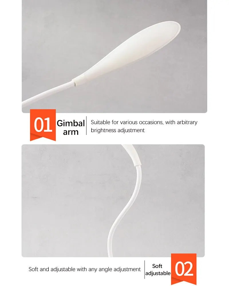 LED Desktop Desk Lamp USB Rechargeable Lighting Eye Protection Room Night Light Bedroom Bedside Student Reading Lamp
