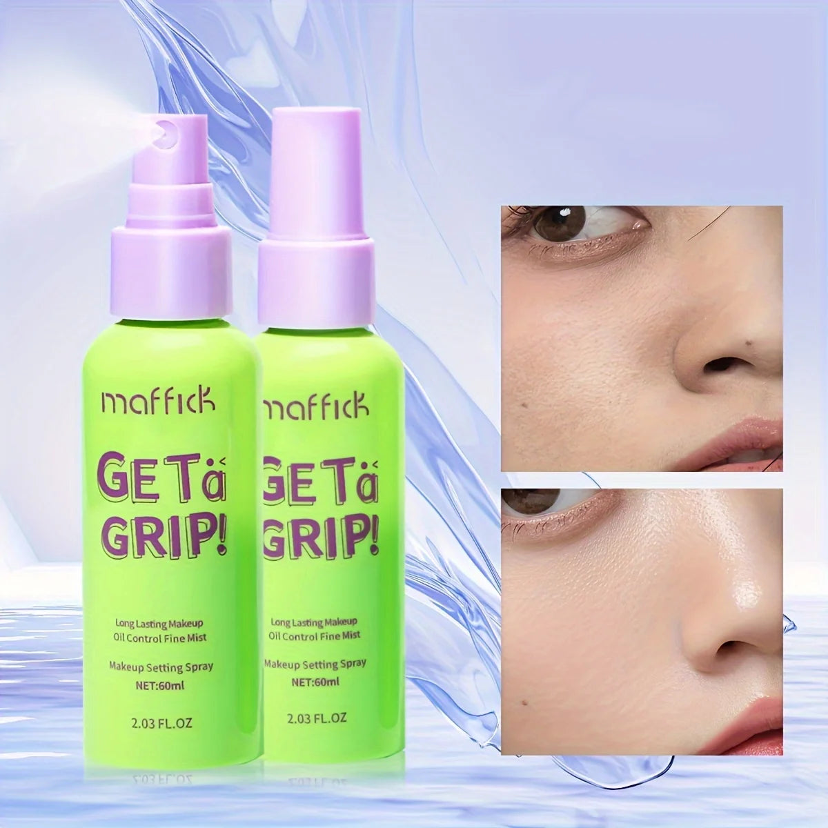 Facial makeup spray is durable, waterproof, sweat-proof, oil-controlled, smudge-free, and brightens skin tone.